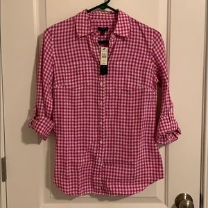 Talbots pink flannel